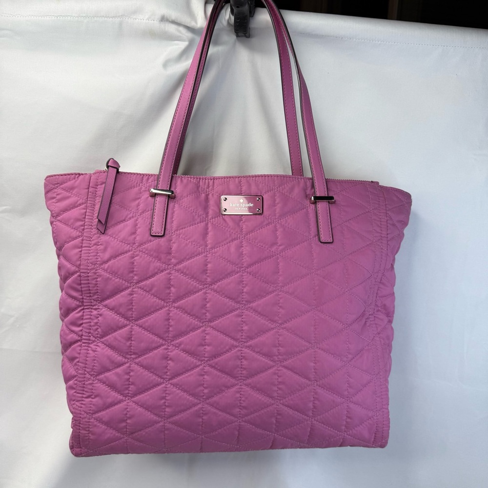 Kate Spade New York Wilson Rd Quilted Talya Tote In Luscious Ruffled Pansy Pink